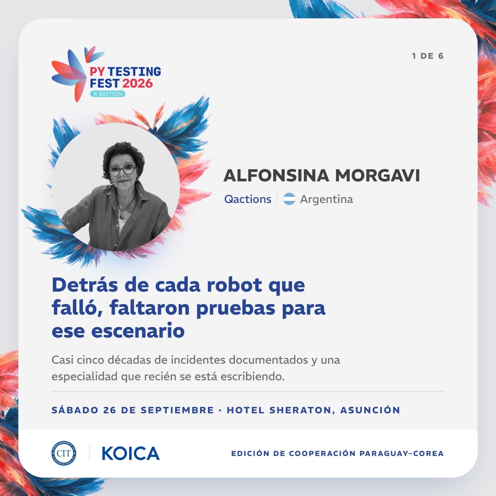 Alfonsina Morgavi (Qactions, Argentina) — Detrás de cada robot que falló, faltaron pruebas para ese escenario